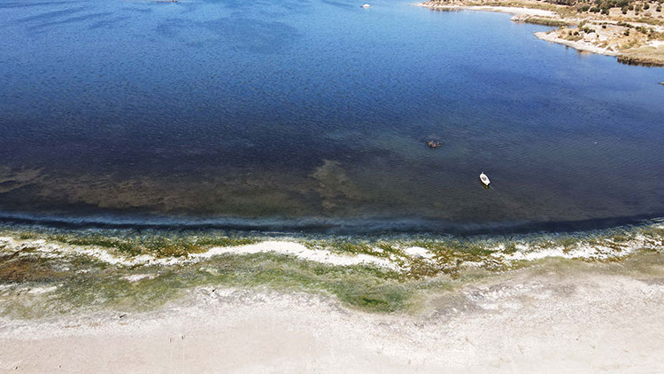 Ege Bölgesi'nin En Büyük Doğal Gölü Bafa, Kuraklığın Etkisiyle 30 Metre Çekildi 2