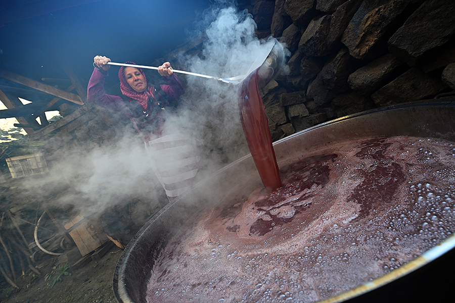 2024.10.02 Karadeniz'e Özgü Kokulu Üzümden Tatlı Ve Ekşi Pekmez Üretiliyor (5)