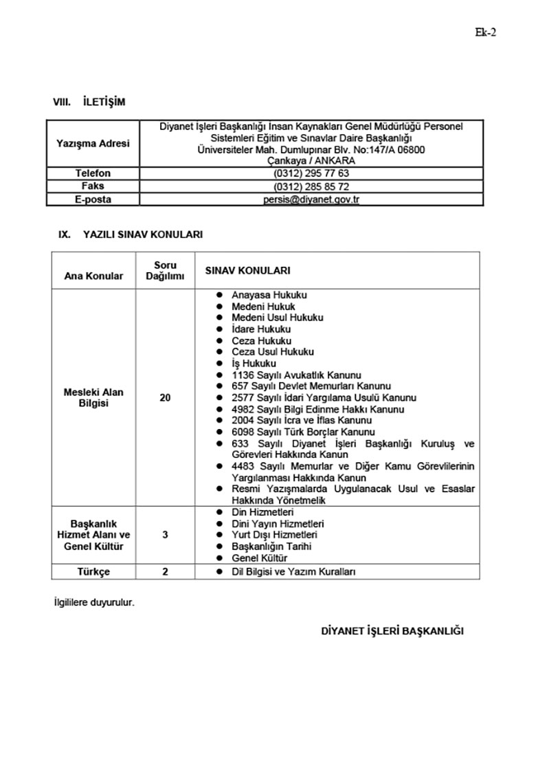 2024 Yılı Ünvan Değişikliği ( Avukatlık) Sınavı Duyurusu 4