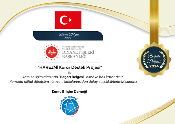 Diyanet’e Kamu Bilişim Ödülü Miraç Atmiş 3