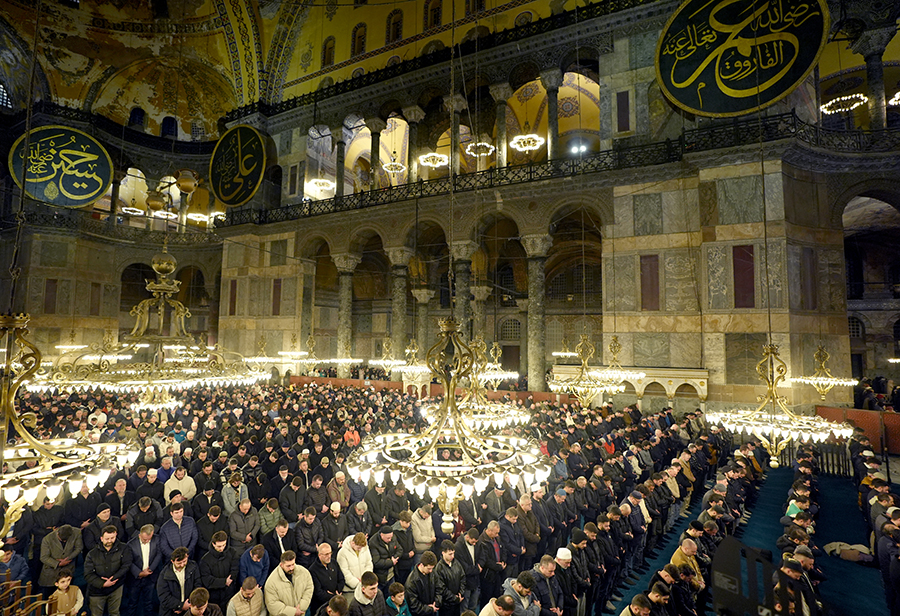 2025.01.26 İstanbul Ayasofya Camii'nde Miraç Kandili Programı Düzenlendi (10)