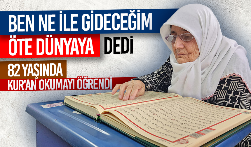 Kursa katılıp 82 yaşında Kur’an okumayı öğrendi Kursa katılıp 82 yaşında Kur’an okumayı öğrendi