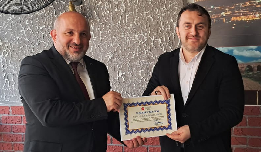 Hatimle Teravih Namazı Kıldıran Din Görevlilerine “Teşekkür Belgesi” 12