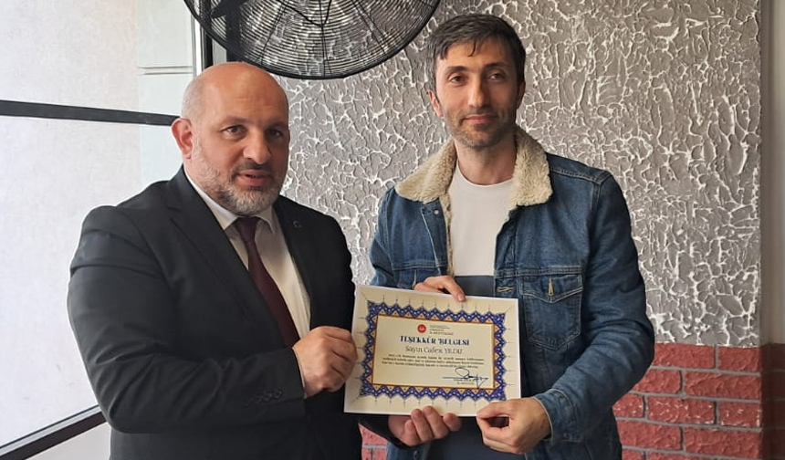 Hatimle Teravih Namazı Kıldıran Din Görevlilerine “Teşekkür Belgesi” 13