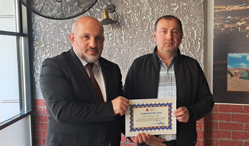 Hatimle Teravih Namazı Kıldıran Din Görevlilerine “Teşekkür Belgesi” 5