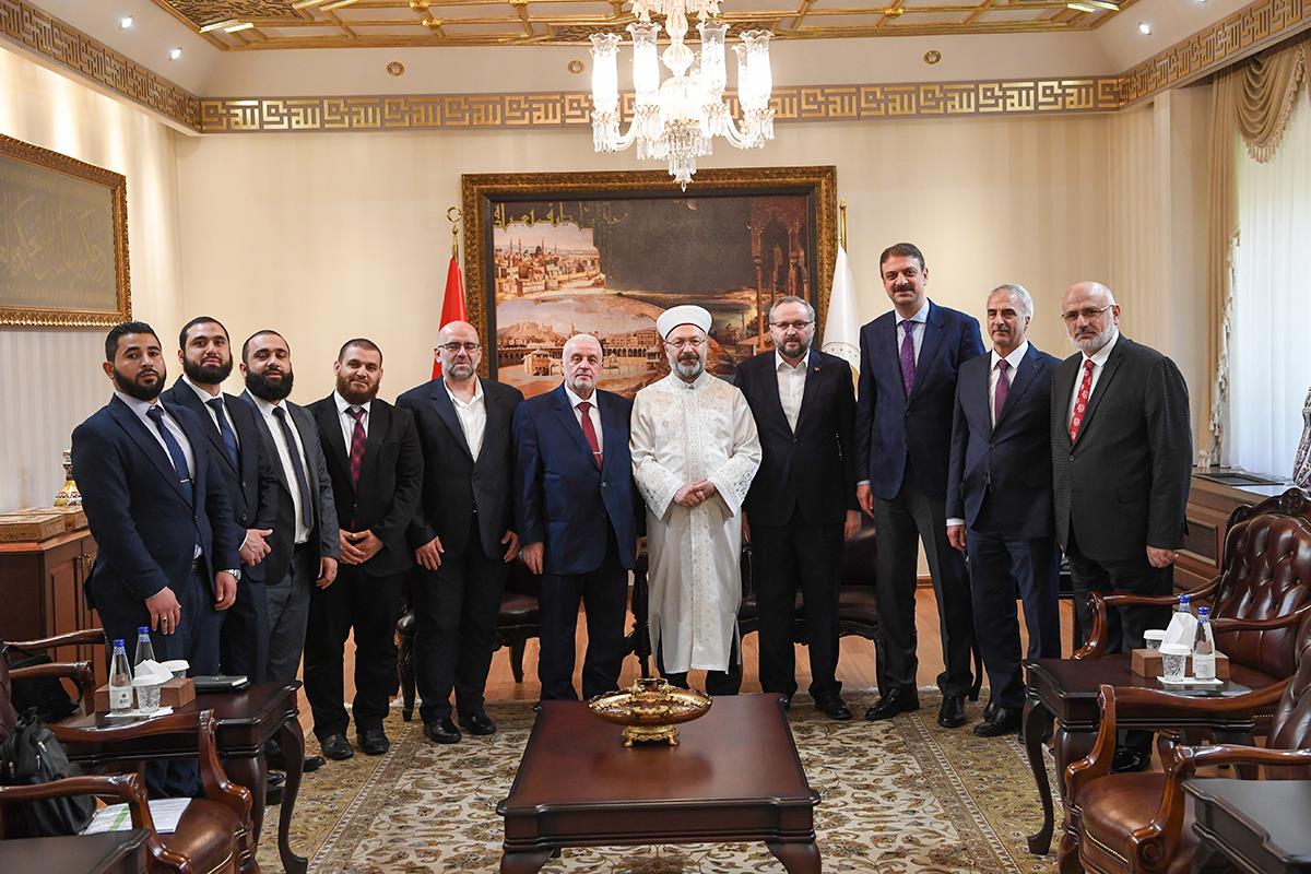 Başkan Erbaş, Suriye Vakıflar Bakanı Dr. Şükri’yi Kabul Etti (2)-1