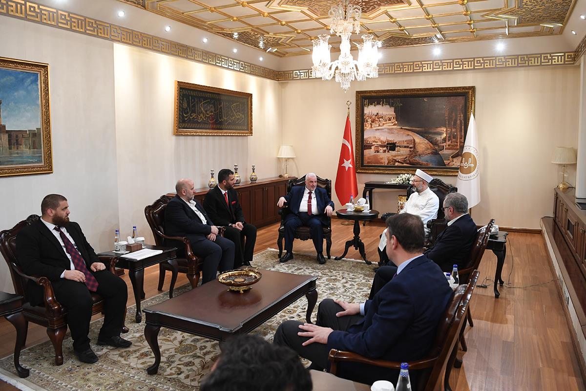 Başkan Erbaş, Suriye Vakıflar Bakanı Dr. Şükri’yi Kabul Etti (3)