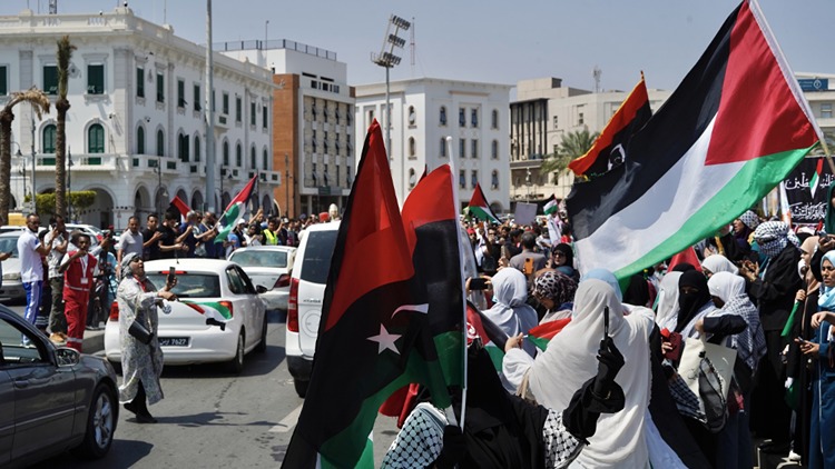 Gazze’ye Ilerleyen Mağrib Direniş Konvoyu Libya'nın Tacura Kentine Ulaştı 2