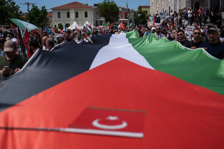 İstanbul'da Her Adım Gazze Ve Kudüs Için Yürüyüşü Düzenlendi (1)