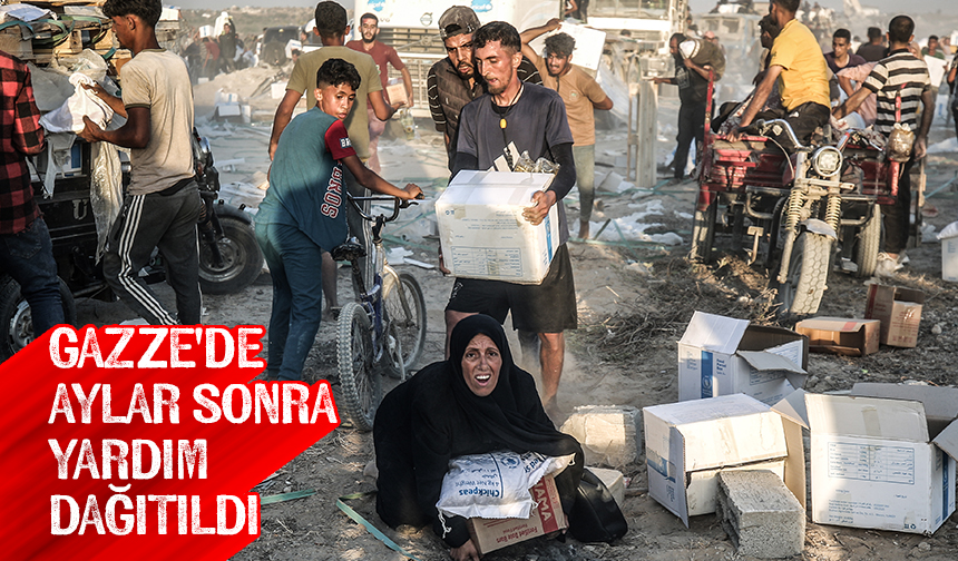 Gazze'de insani yardım dağıtımı yapıldı