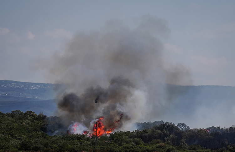 Bursa'nın Nilüfer Ilçesinde Çıkan Orman Yangınına Havadan Ve Karadan Müdahale Ediliyor.