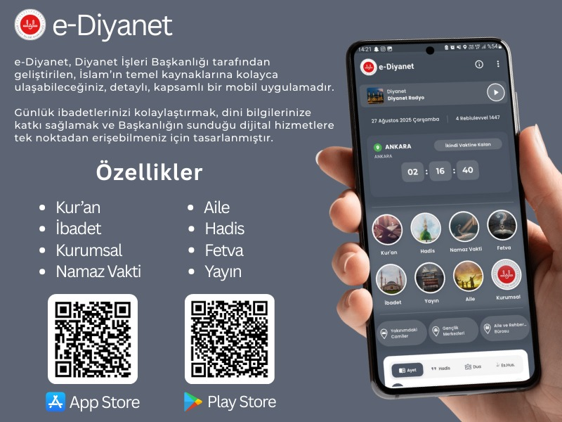 Diyanet'in Tüm Uygulamalır E Diyanet'te 3