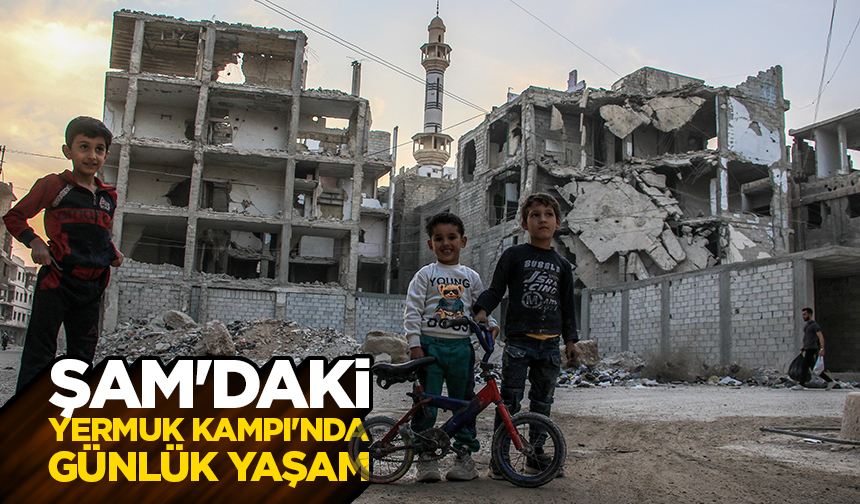 Şam'daki Yermuk Kampı'nda günlük yaşam