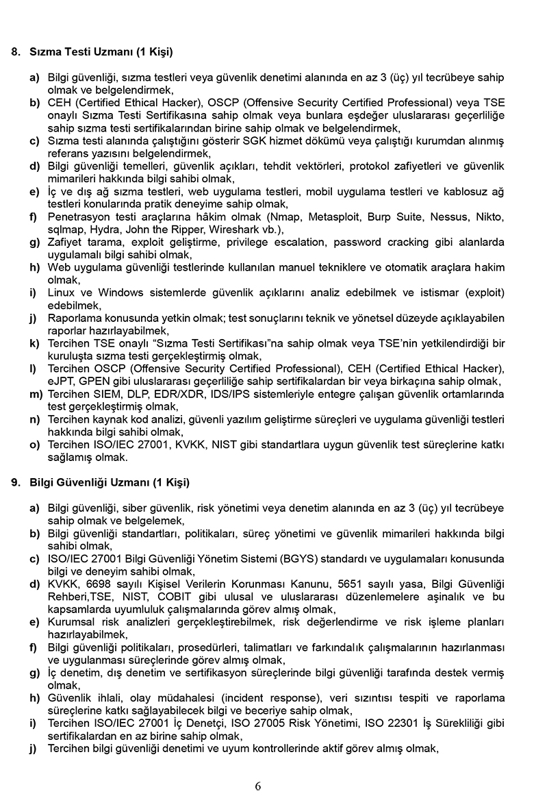 2026 Yılı Sözleşmeli Bilişim Personeli Alım Duyurusu 6