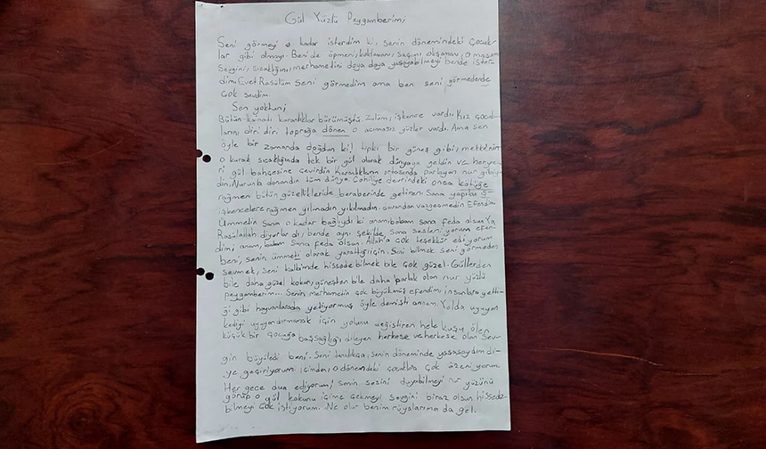 Hz. Peygamber’e yazdığı mektupla birinci oldu