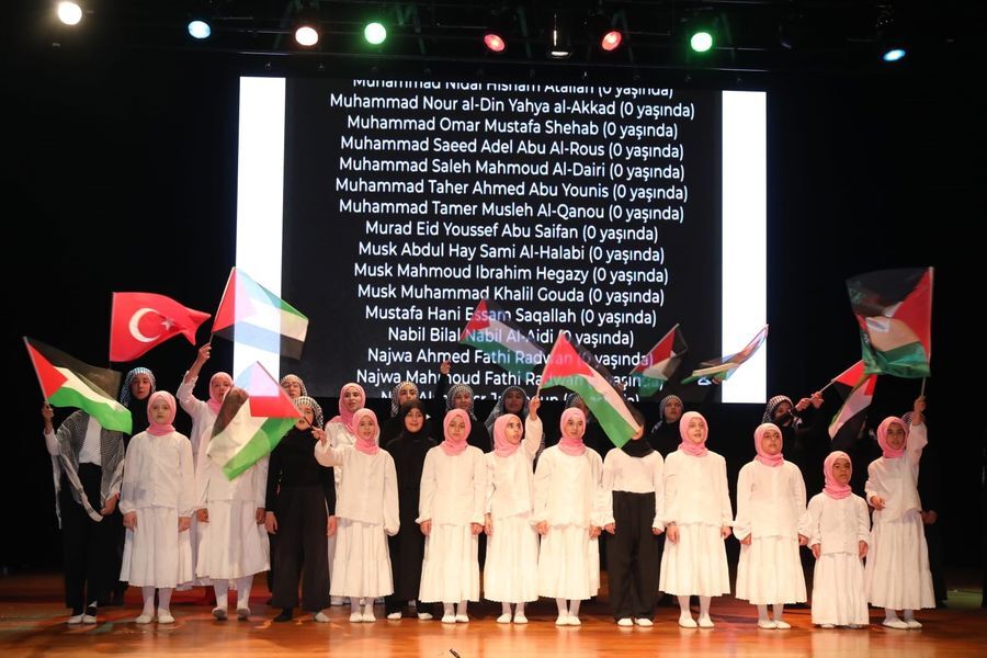 Ümraniye'de öğrencilerden Gazze farkındalığı