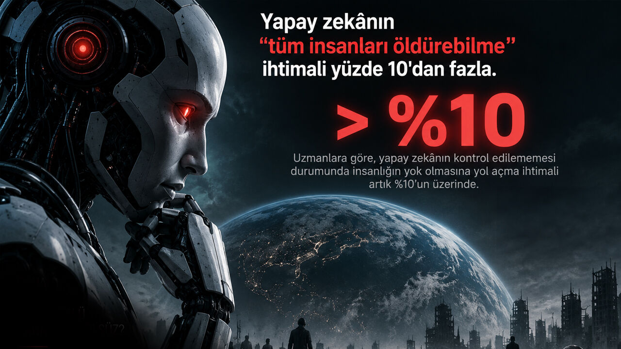 Yapay zekanın "tüm insanları öldürebilme" ihtimali yüzde 10'dan fazla