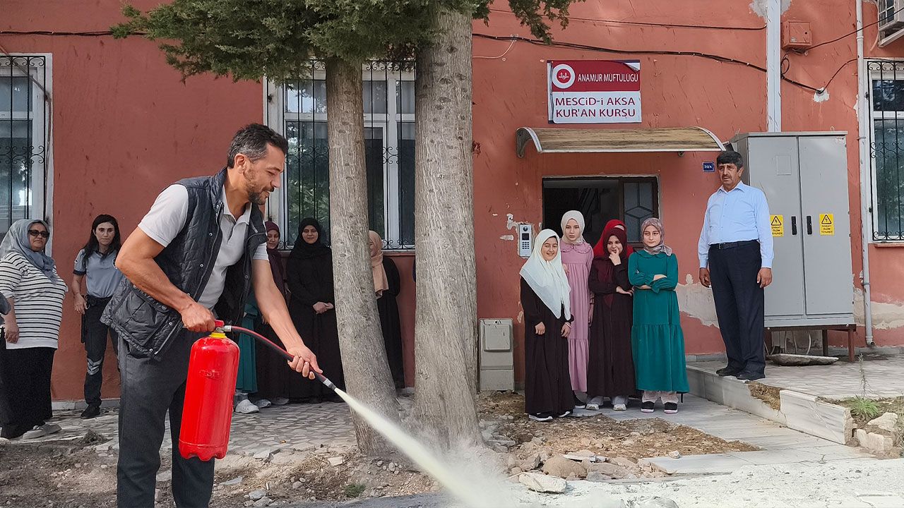 Mersin Anamur Kuran Kursunda Yangın Tatbikatı 3
