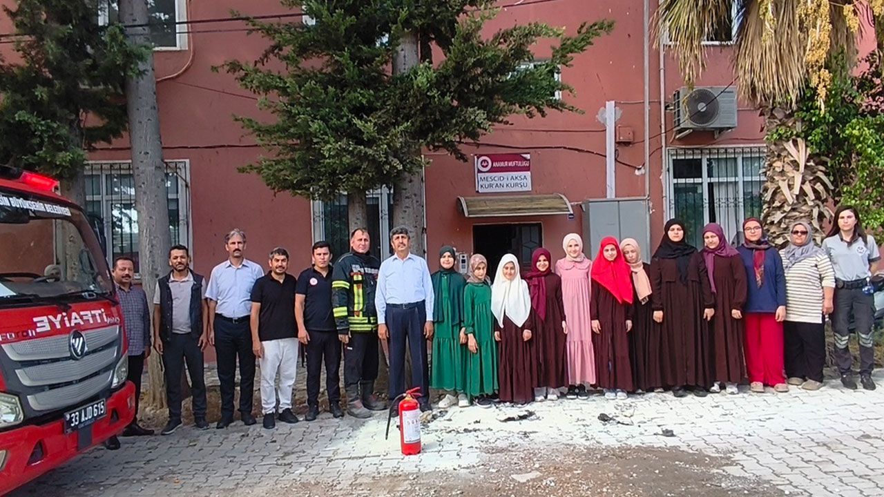 Mersin Anamur Kuran Kursunda Yangın Tatbikatı 4
